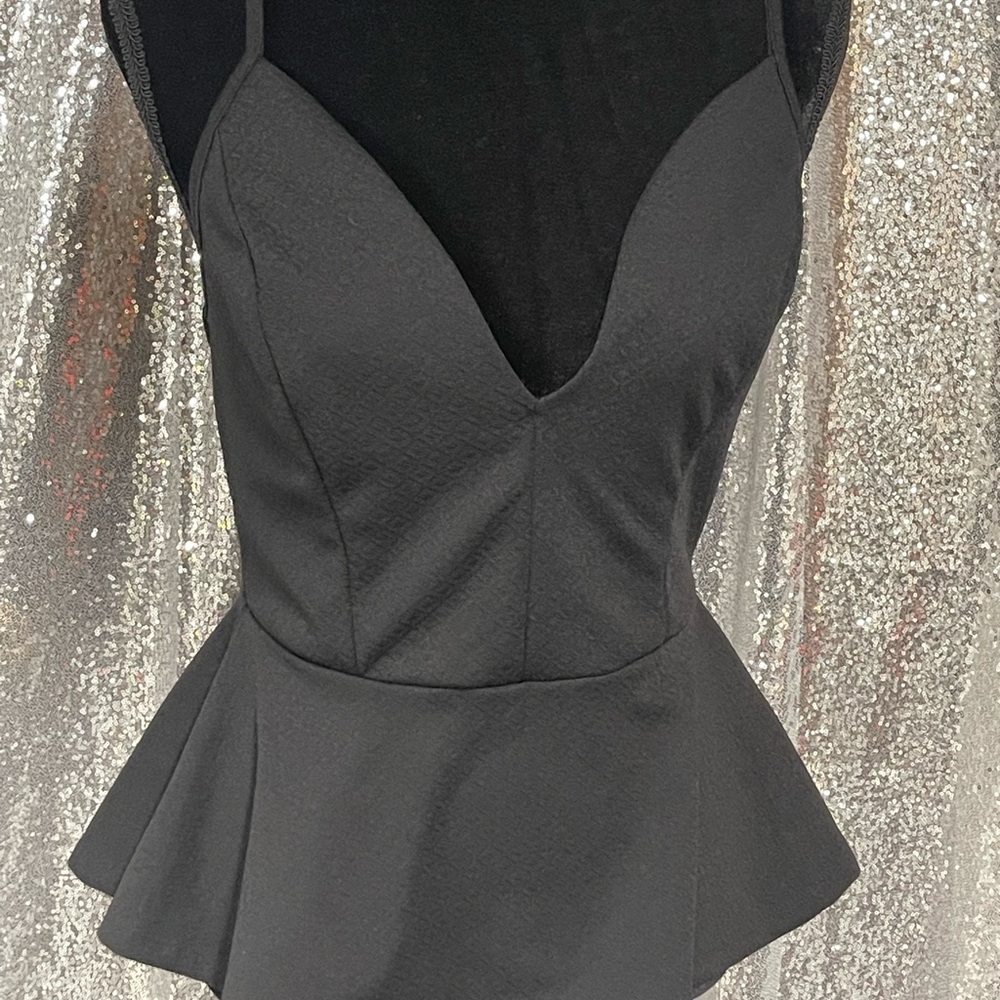 Black peplum top Arden B size large